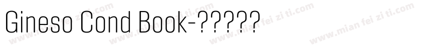 Gineso Cond Book字体转换